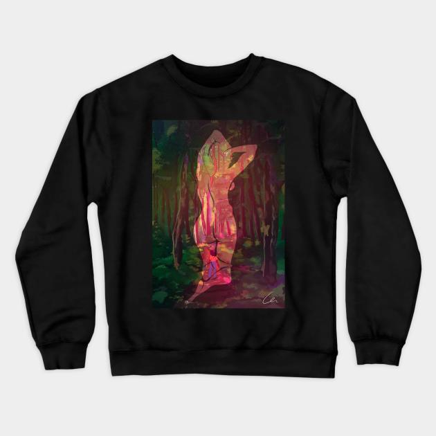 Pink Nature Crewneck Sweatshirt by Tasiadesigns